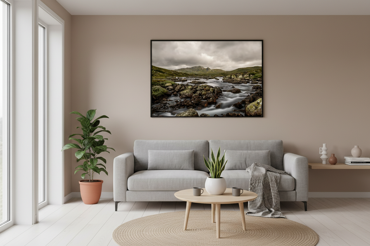 Vidde og fjell på Hardangervidda, Norge – premium landskapskunst veggdekor