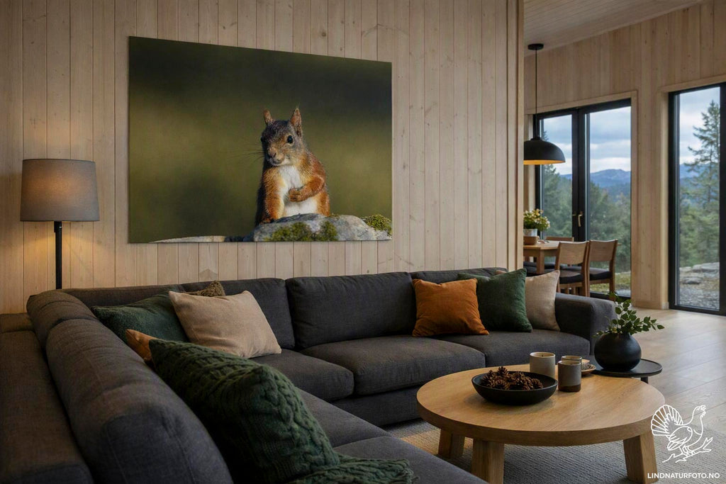 Ekornportrett – Veggbilde & Naturfoto fra norsk skog