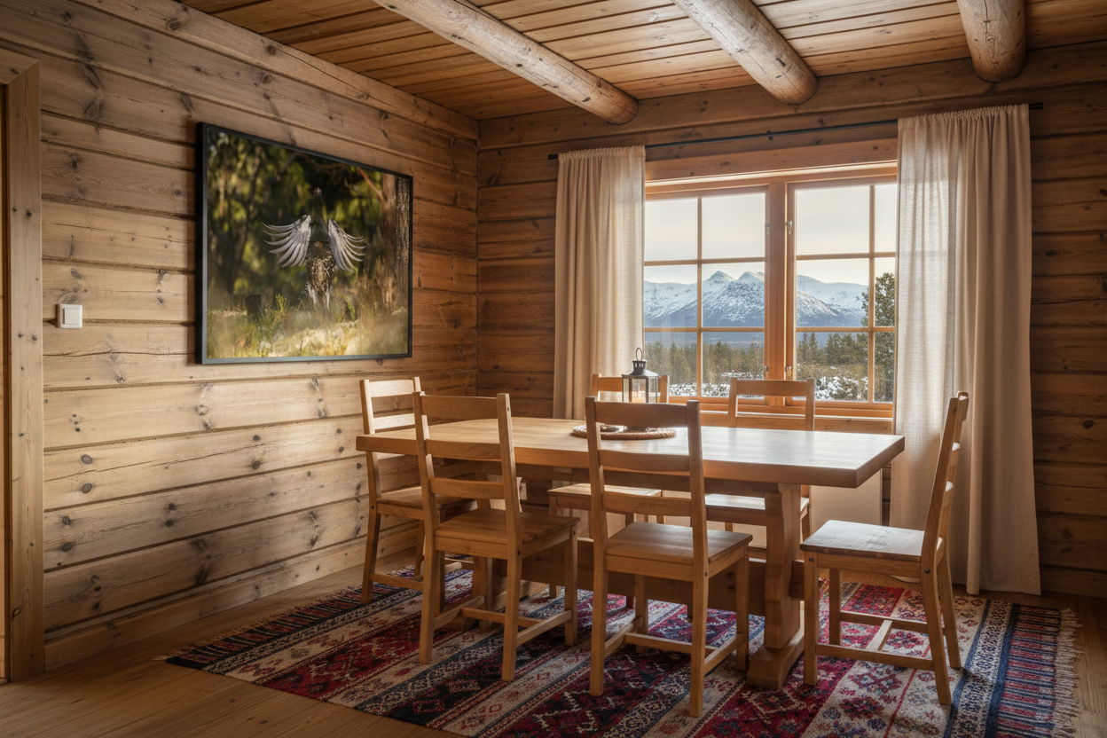 Tiur i parringslek i norsk natur – premium veggkunst naturfotografi