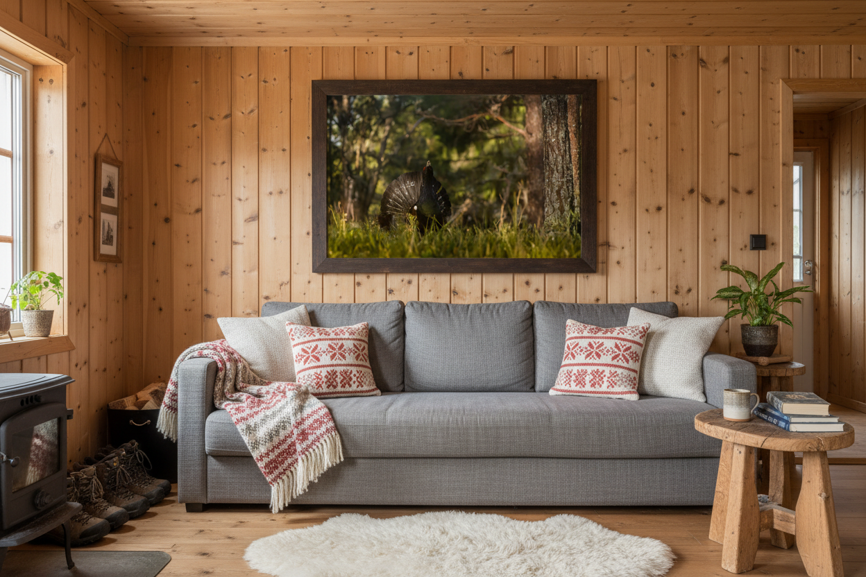 Stolt tiur i naturlig habitat, Norge – premium veggkunst naturfotografi